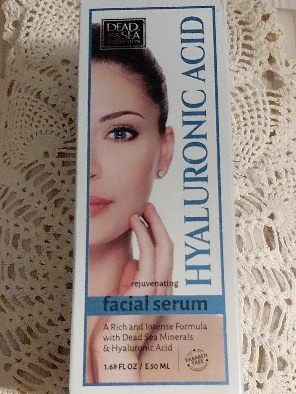 Hyaluronic Acid Rejuvenating Facial Serum - White/Blue Dead Sea Minerals.